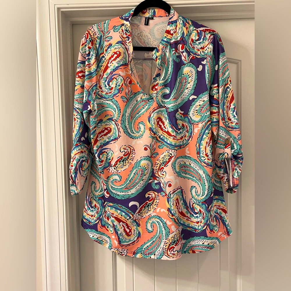 Tropical colors similar to popular designer. Bahama splash!